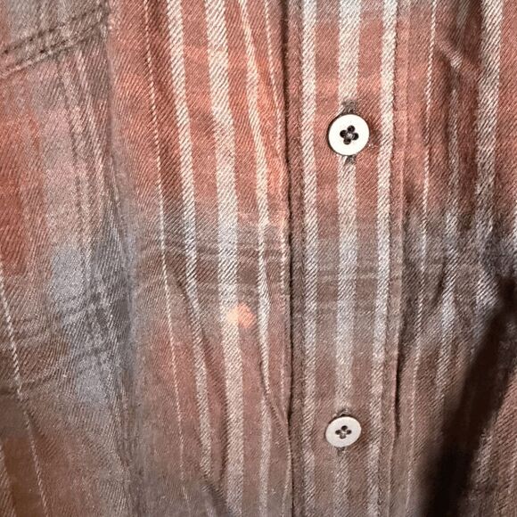 Paige Men's Cotton Blend Flannel Button-up Shirt Canterbury Plum Medium NWOT - Picture 6 of 8